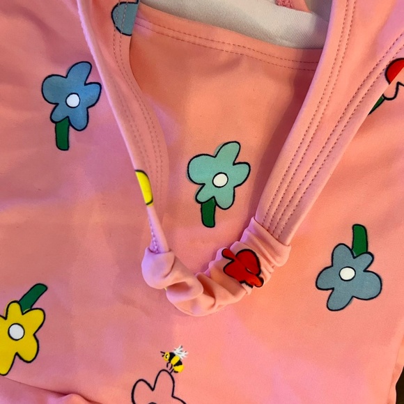 NWT - Hanna Andersson Sunblock One-Piece skirted Halter Swimsuit - Size 5 - Picture 4 of 6